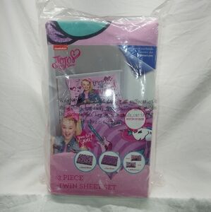 NEW JOJO SIWA THREE PIECE TWIN SHEET SET